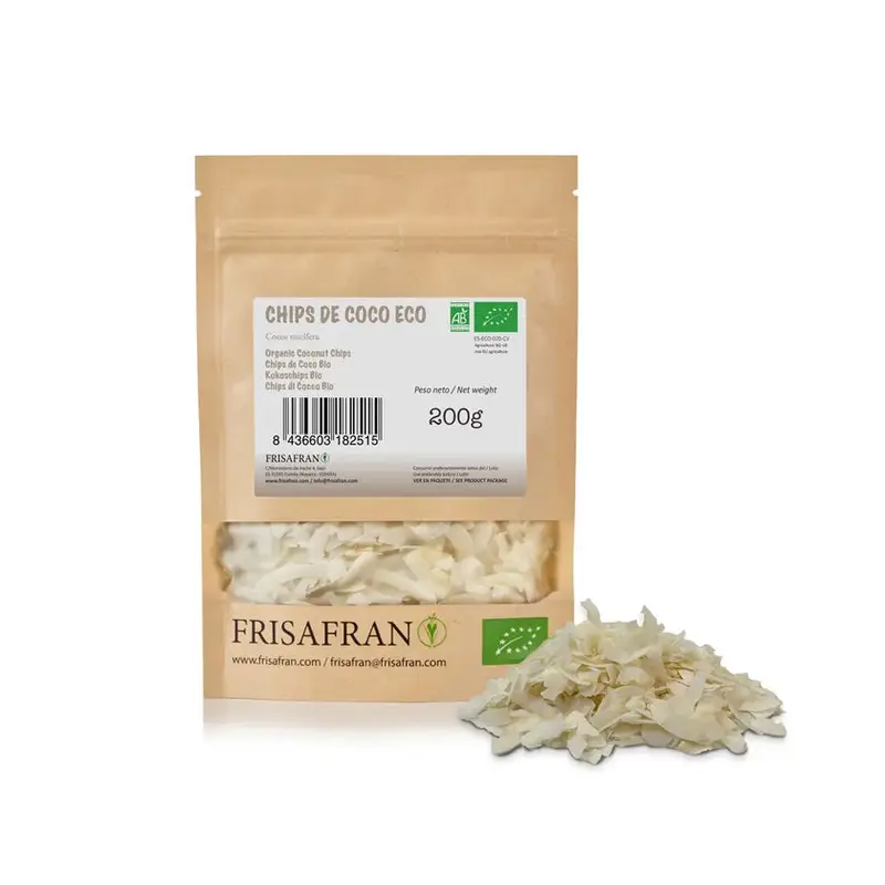 Chips De Coco Ecológicos | Deshidratados | Frisafran 200 G