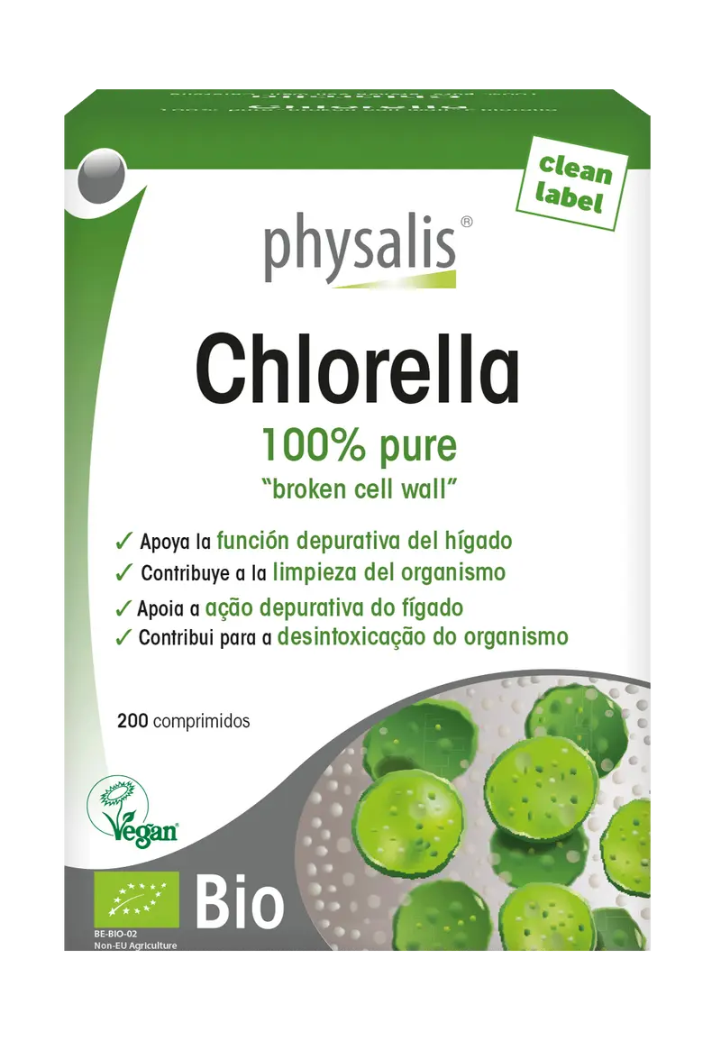 Chlorella · Physalis · 200 comprimidos