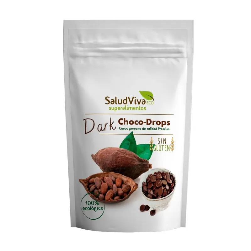 Chocodrops Dark · Salud Viva · 125 gramos