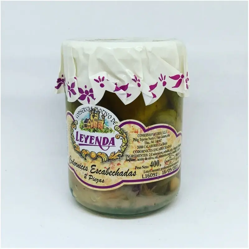 Codorniz Escabechada Frasco 445 Ml