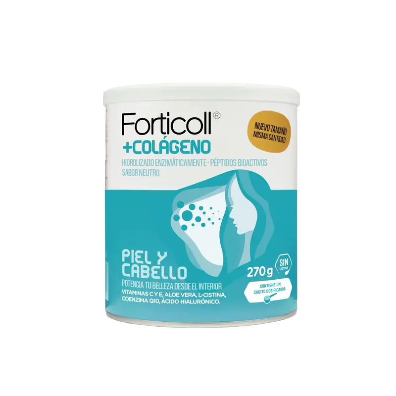 +Colágeno Piel y Cabello · Forticoll · 270 gramos