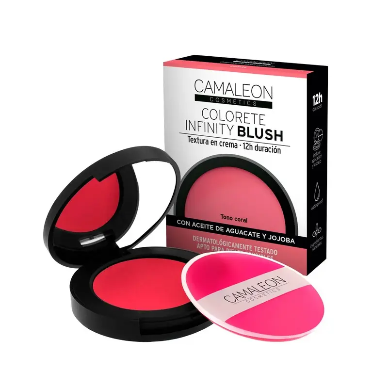 Colorete Infinity Blush Coral Camaleon Cosmetics