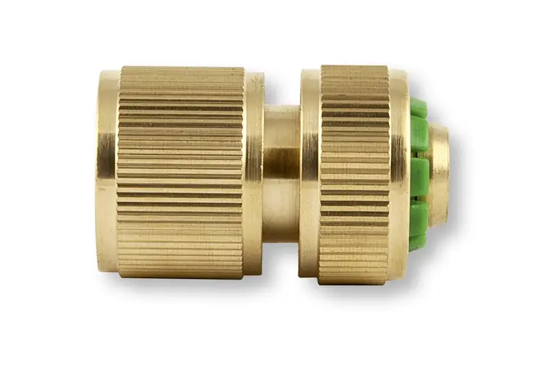 Conector De Manguera De Latón, Sistema Enchufable Para 1/2", Con Cierre De Agua