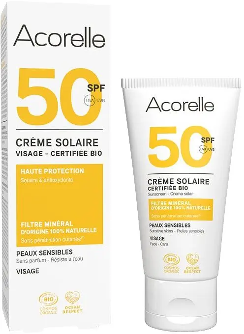 Crema Solar Facial SPF50 · Acorelle · 50 ml