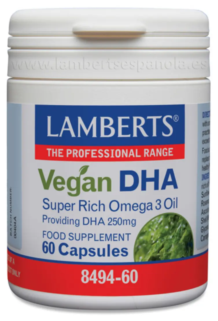 DHA Vegano · Lamberts · 60 cápsulas