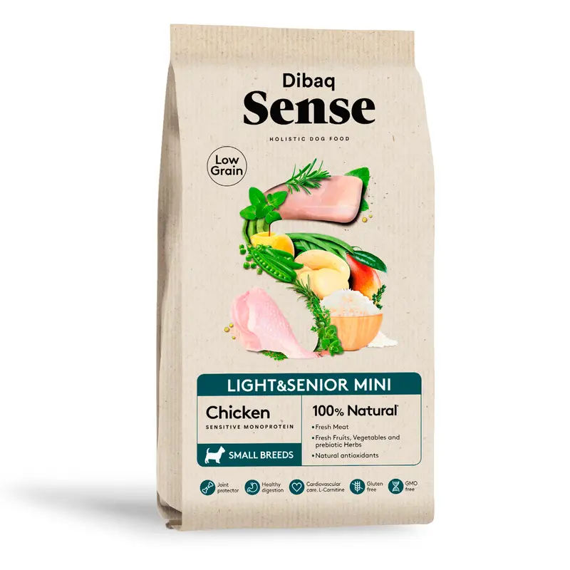 Dibaq Sense Low Grain Pollo Light O Senior Mini 2 Kg