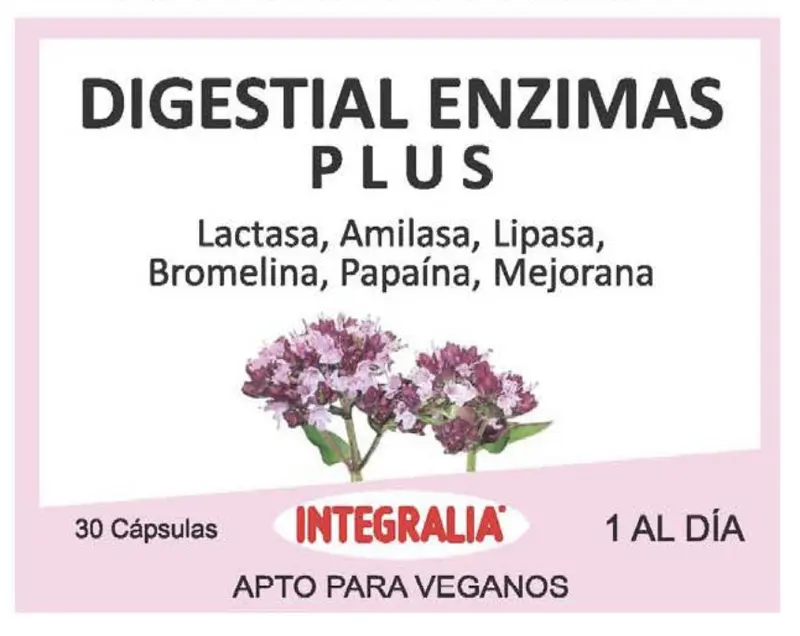 Digestial Enzimas Plus · Integralia · 30 cápsulas