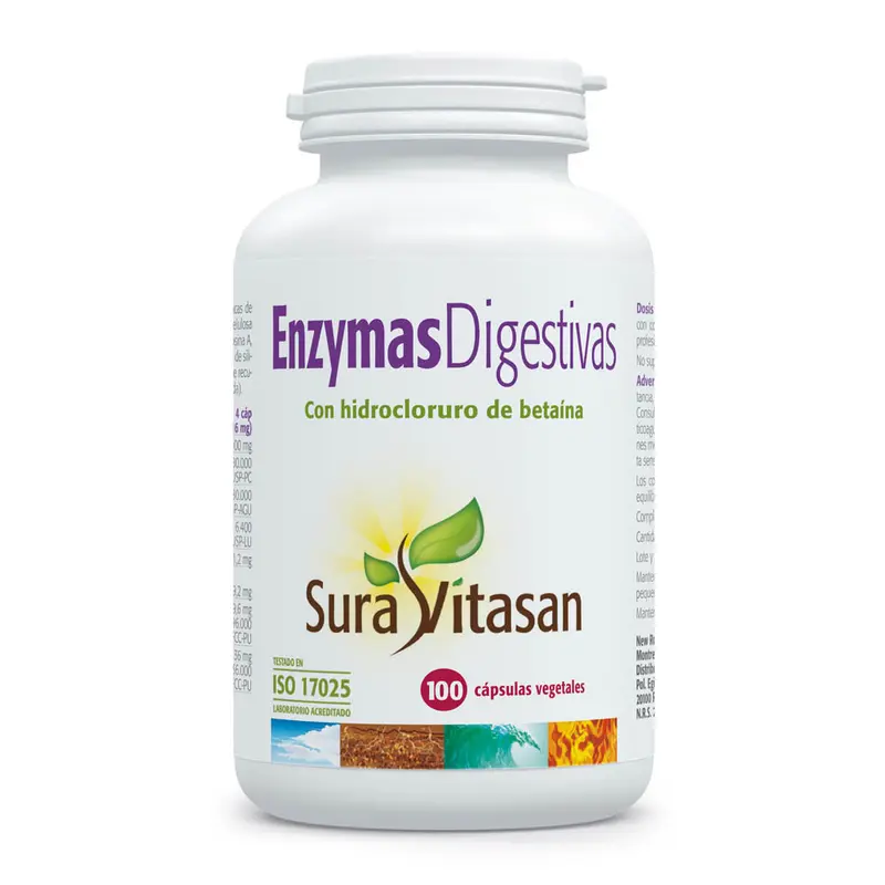 Enzymas Digestivas · Sura Vitasan · 100 cápsulas