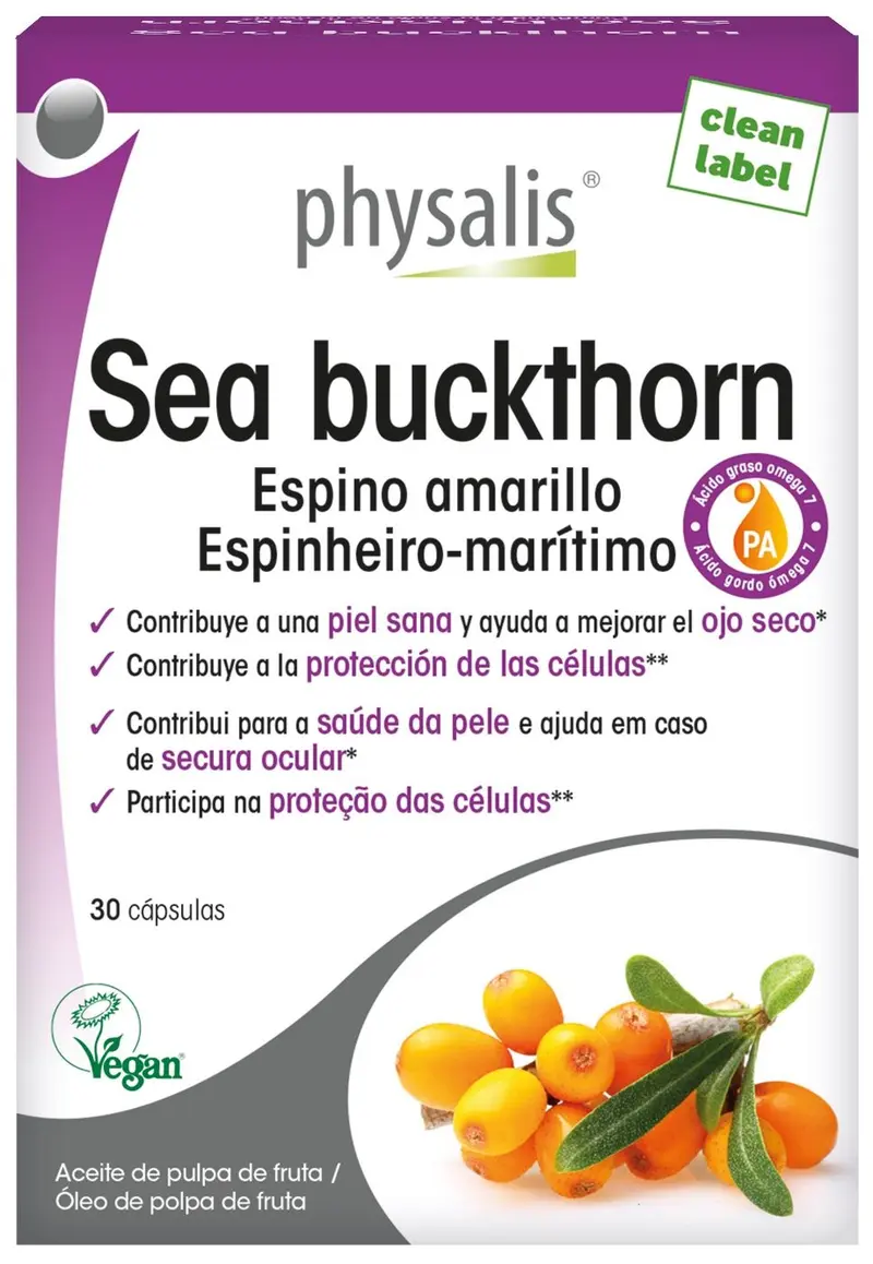 Espino Amarillo (Sea buckthorn) · Physalis · 30 cápsulas