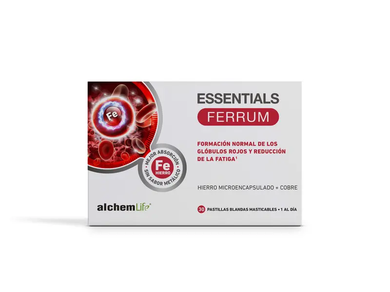 Essentials Ferrum · AlchemLife · 30 pastillas masticables