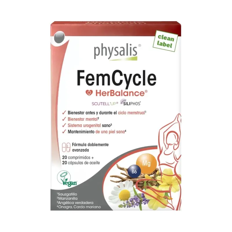 FemCycle · Physalis · 20 comprimidos + 20 cápsulas
