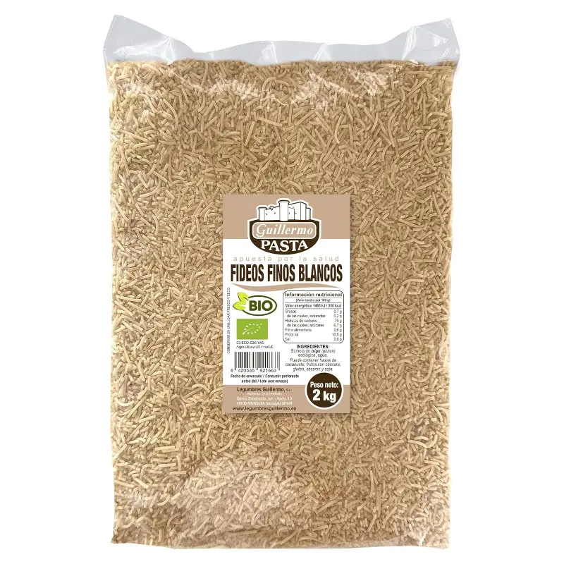 Fideos Finos Blancos Bio · Guillermo · 2 kg