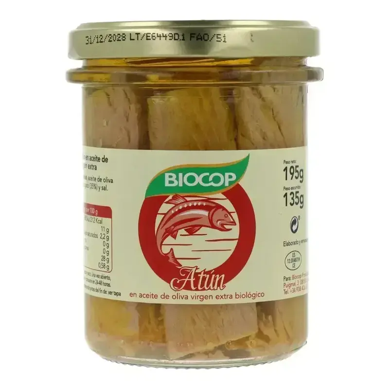 Filetes de Atún Biocop 195 G