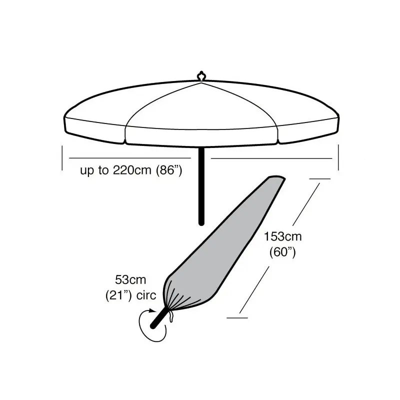 Funda Parasol Pequeña Circular Easy-cover.
