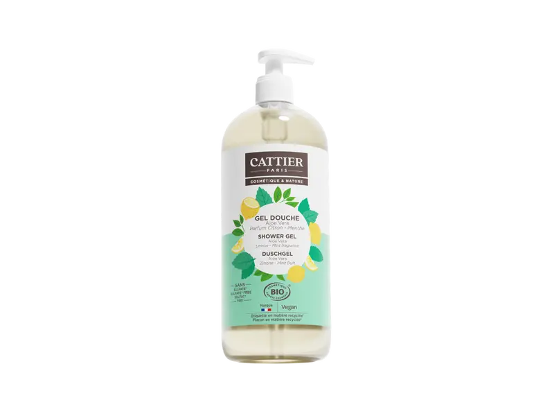 Gel de Ducha Limón y Menta · Cattier · 1 litro