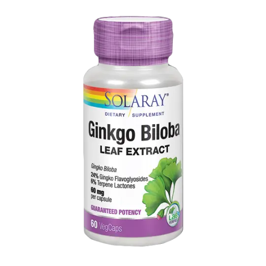 Ginkgo Biloba · Solaray · 60 cápsulas