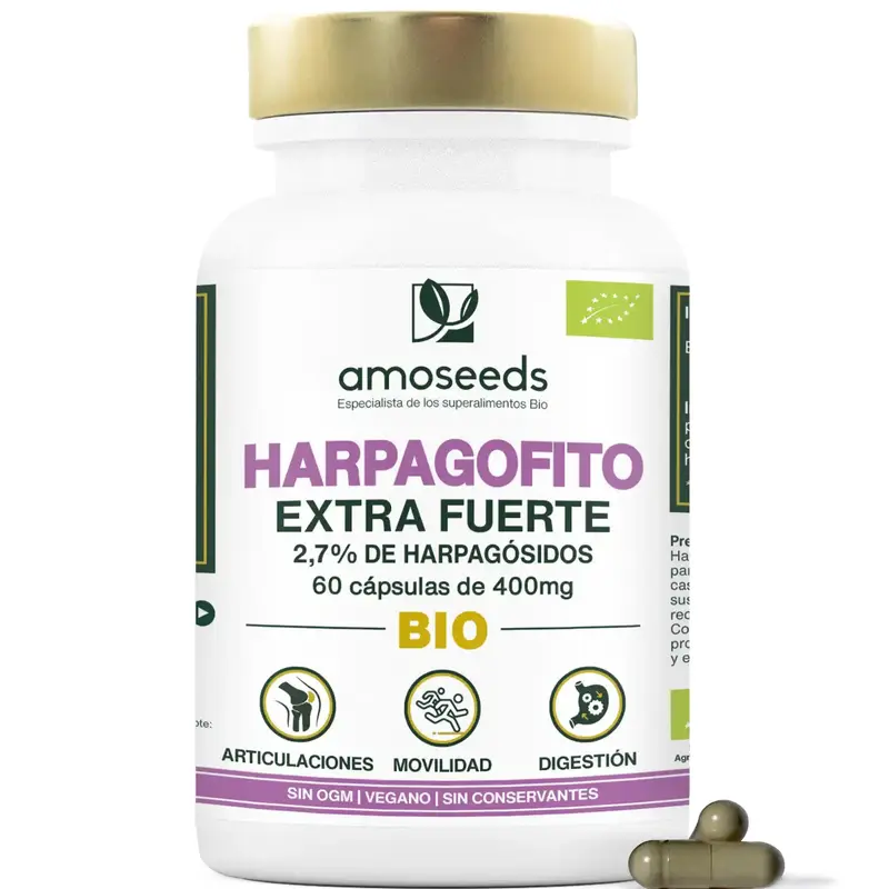 Harpagofito Bio, Extra Fuerte | 60 Cápsulas