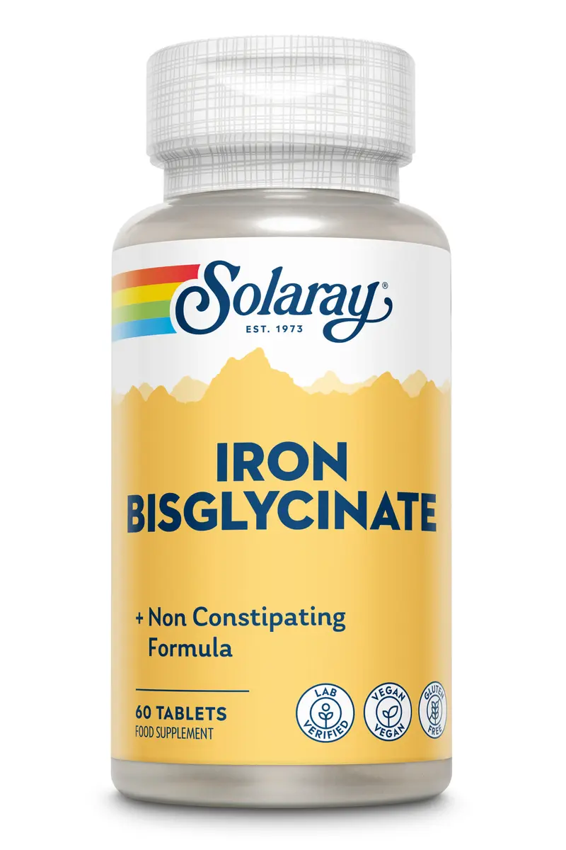 Hierro Bisglicinato · Solaray · 60 comprimidos