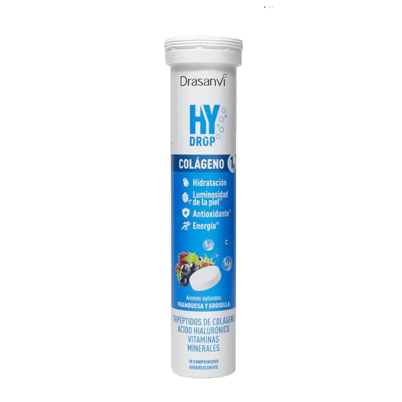 Hydrop Electrolitos Colágeno Sabor Grosella y Frambuesa · Drasanvi · 18 comprimidos