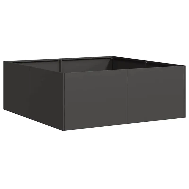 Jardinera Acero Negro 80x80x30 Cm