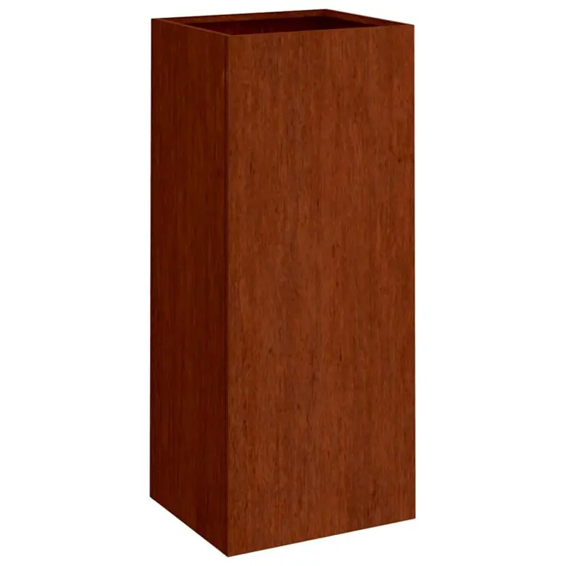 Jardinera De Acero Corten 32x29x75 Cm