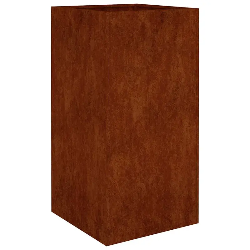 Jardinera De Acero Corten 40x40x80 Cm