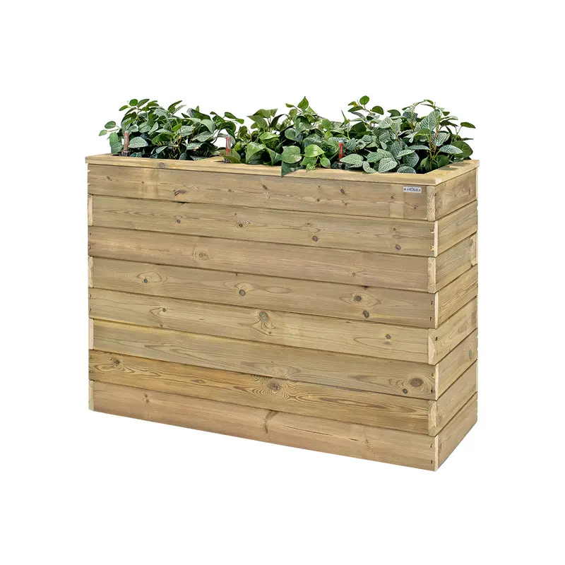 Jardinera De Madera Con Autorriego 110x40x80 Cm Nidum Basic Hortalia