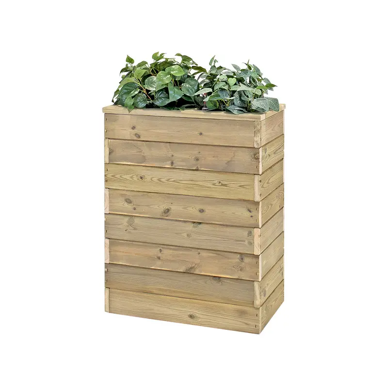 Jardinera De Madera Con Autorriego 60x34x80 Cm Nidum Basic Hortalia
