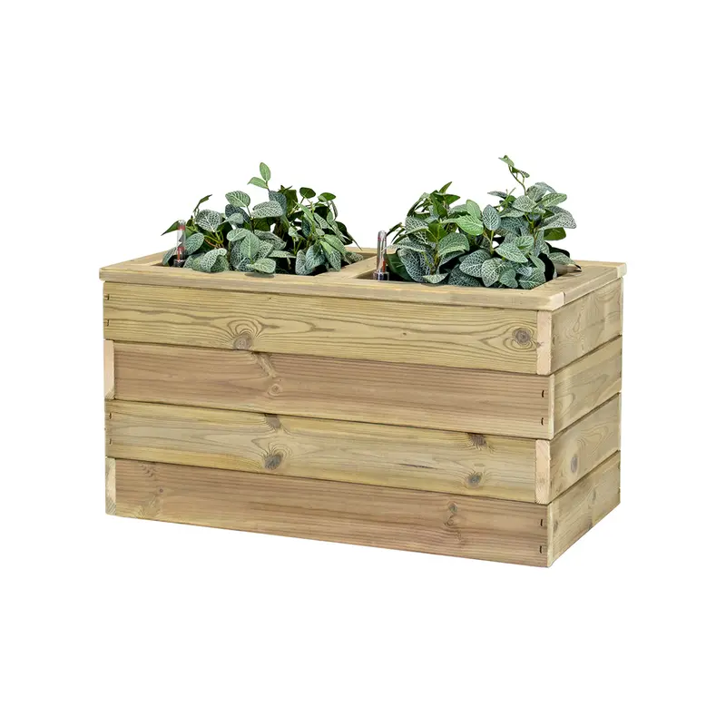 Jardinera De Madera Con Autorriego 75x40x40 Cm Nidum Basic Hortalia