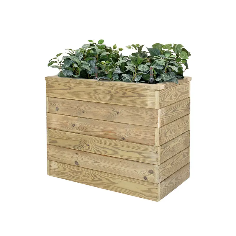 Jardinera De Madera Con Autorriego 75x40x60 Cm Nidum Basic Hortalia