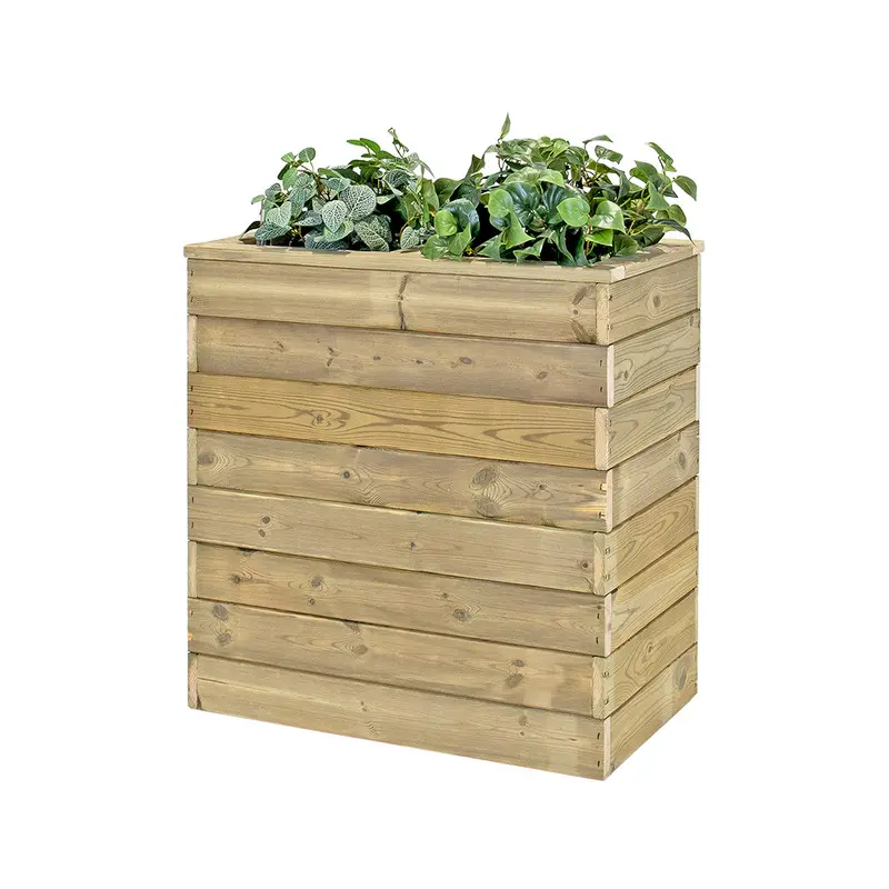 Jardinera De Madera Con Autorriego 75x40x80 Cm Nidum Basic Hortalia
