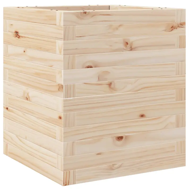 Jardinera De Madera Maciza De Pino 40x40x46 Cm