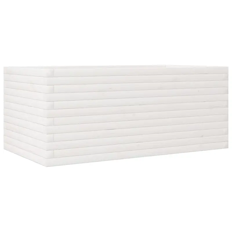 Jardinera De Madera Maciza De Pino Blanco 110x60x46 Cm