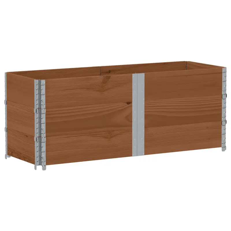 Jardinera De Madera Maciza De Pino Marrón 150x50 Cm