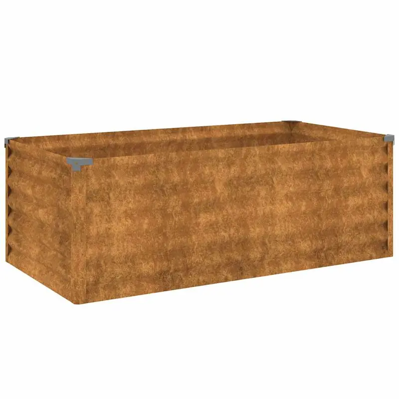 Jardinera Elevada 100x50x36 Cm De Acero Corten
