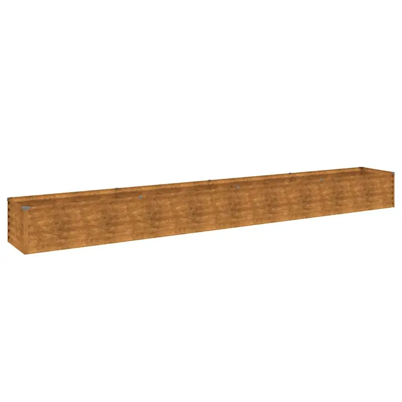 Jardinera Elevada De Acero Corten 386x50x36 Cm