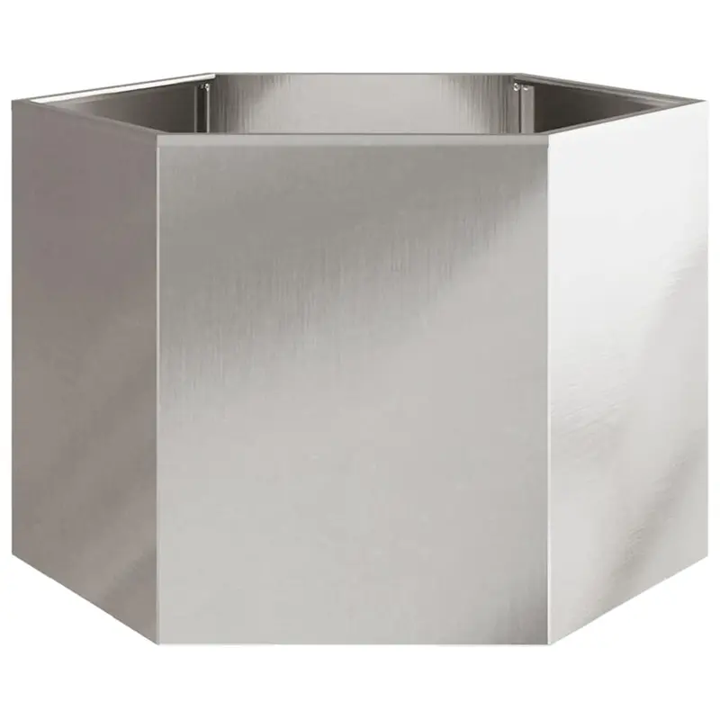 Jardinera Hexagonal Acero Inoxidable 69x60x45 Cm