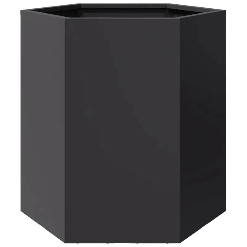 Jardinera Hexagonal Acero Negra 46x40x45 Cm