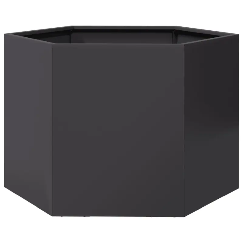 Jardinera Hexagonal Acero Negra 69x60x45 Cm