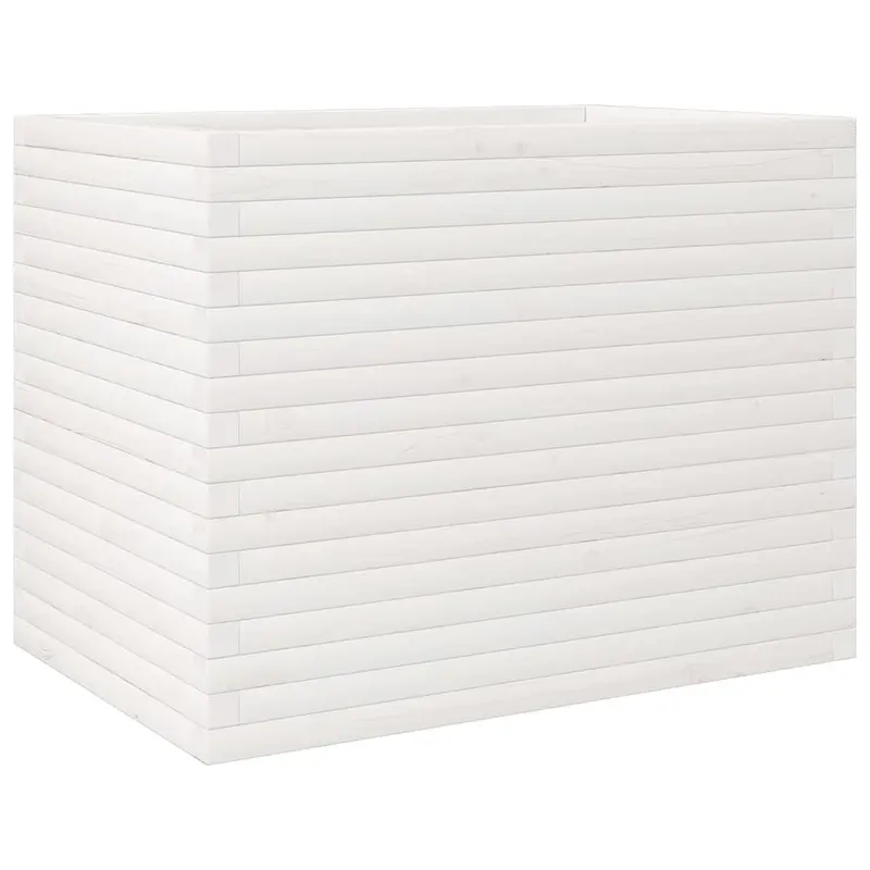 Jardinera Madera Maciza De Pino Blanco 90x60x68,5 Cm