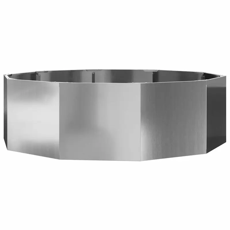 Jardinera Plateado 120 X 120 X 35 Cm Acero Galvanizado