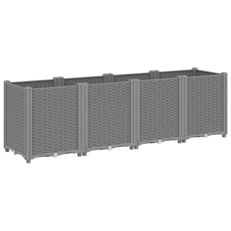 Jardinera Pp Gris Claro 160x40x53 Cm
