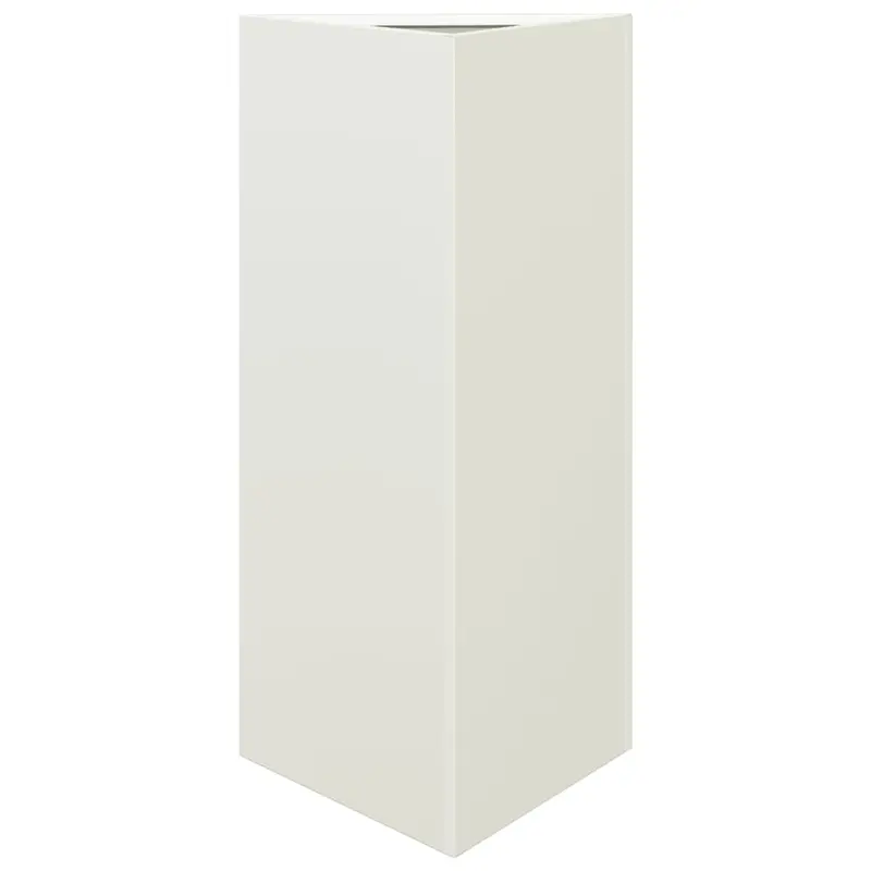 Jardinera Triangular Acero Blanco 40x34,5x75 Cm