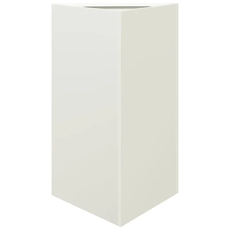Jardinera Triangular Acero Blanco 50x43x75 Cm