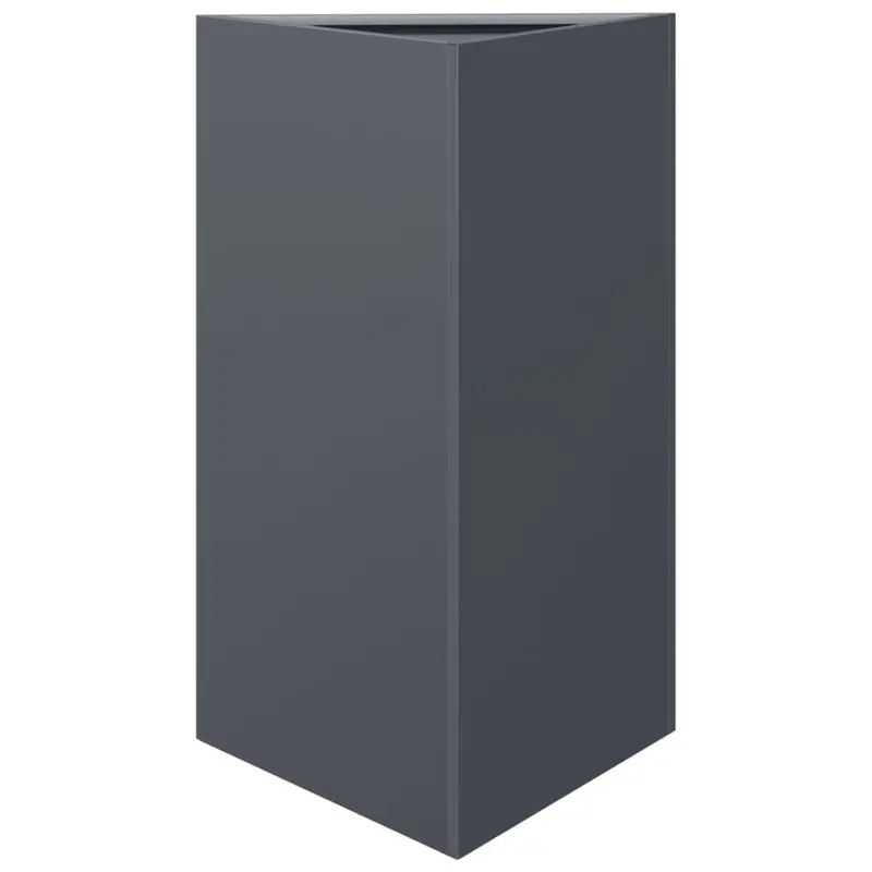 Jardinera Triangular Acero Gris Antracita 50x43x75 Cm