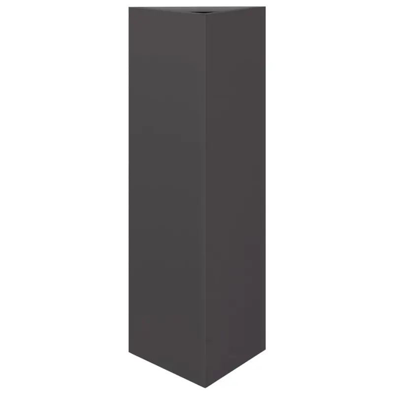 Jardinera Triangular Acero Negro 30x26x75 Cm