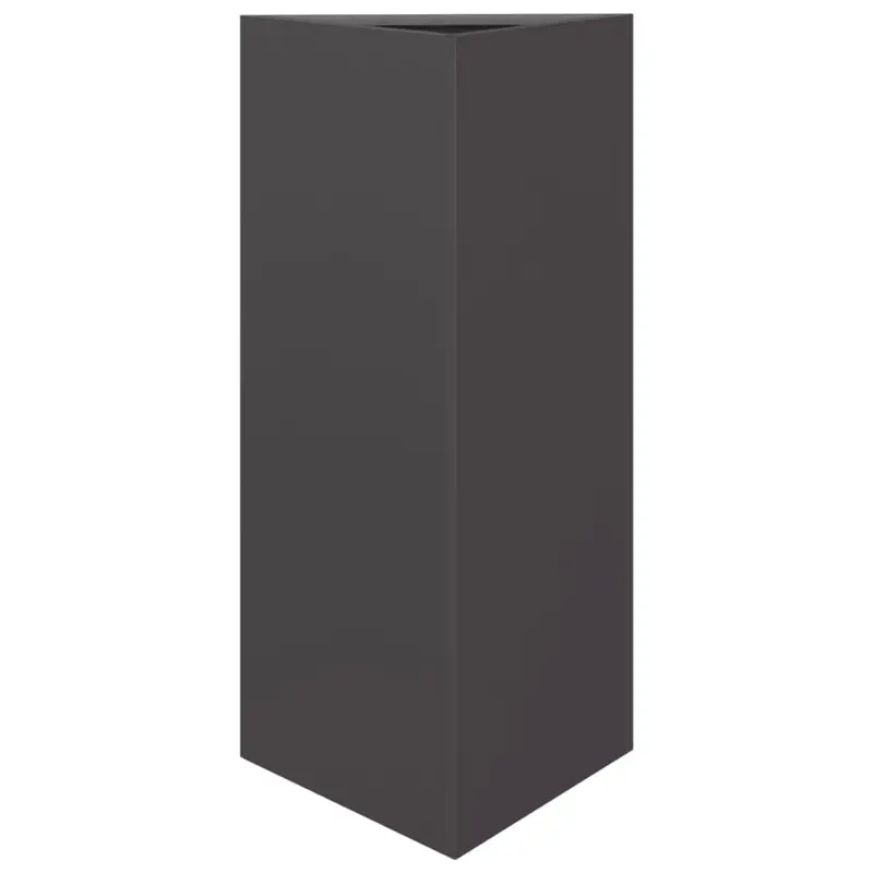 Jardinera Triangular Acero Negro 40x34,5x75 Cm