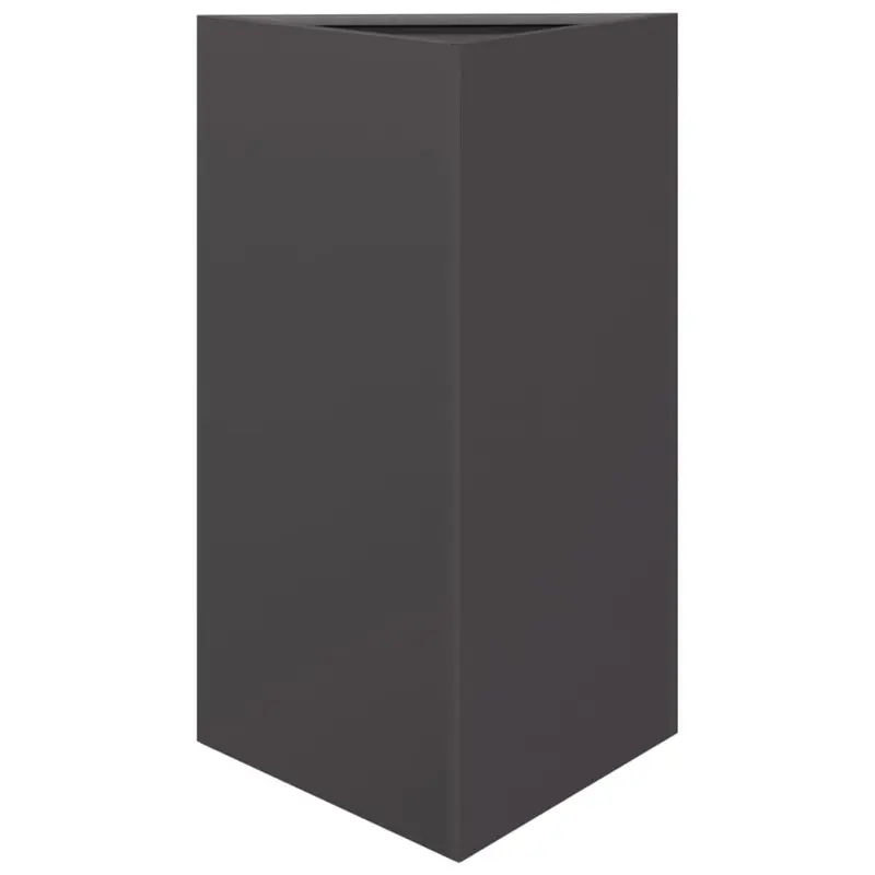 Jardinera Triangular Acero Negro 50x43x75 Cm