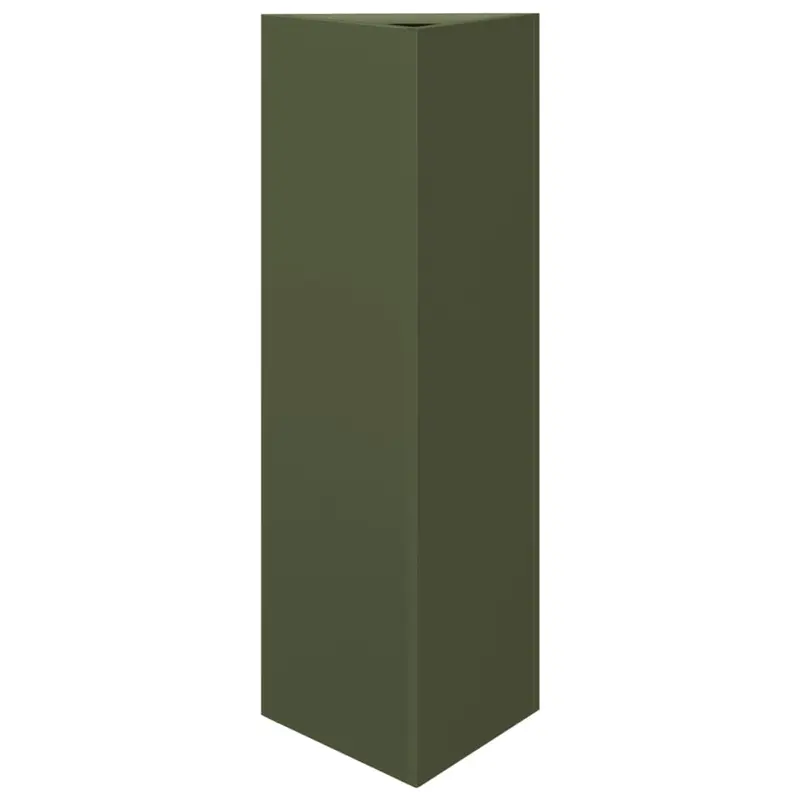 Jardinera Triangular Acero Verde Oliva 30x26x75 Cm
