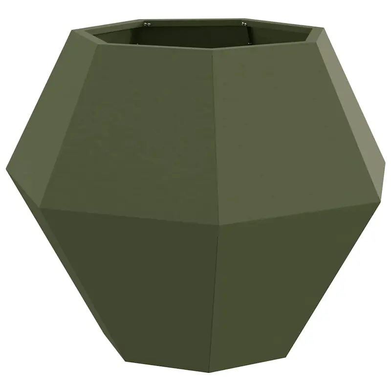 Jardinera Verde Oliva 75 X 75 X 60 Cm Acero
